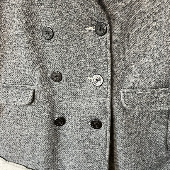 CAbi Peacoat Style Short Jacket, Lightweight, Size M, Cotton & Polyester, Gray - Picture 3 of 5